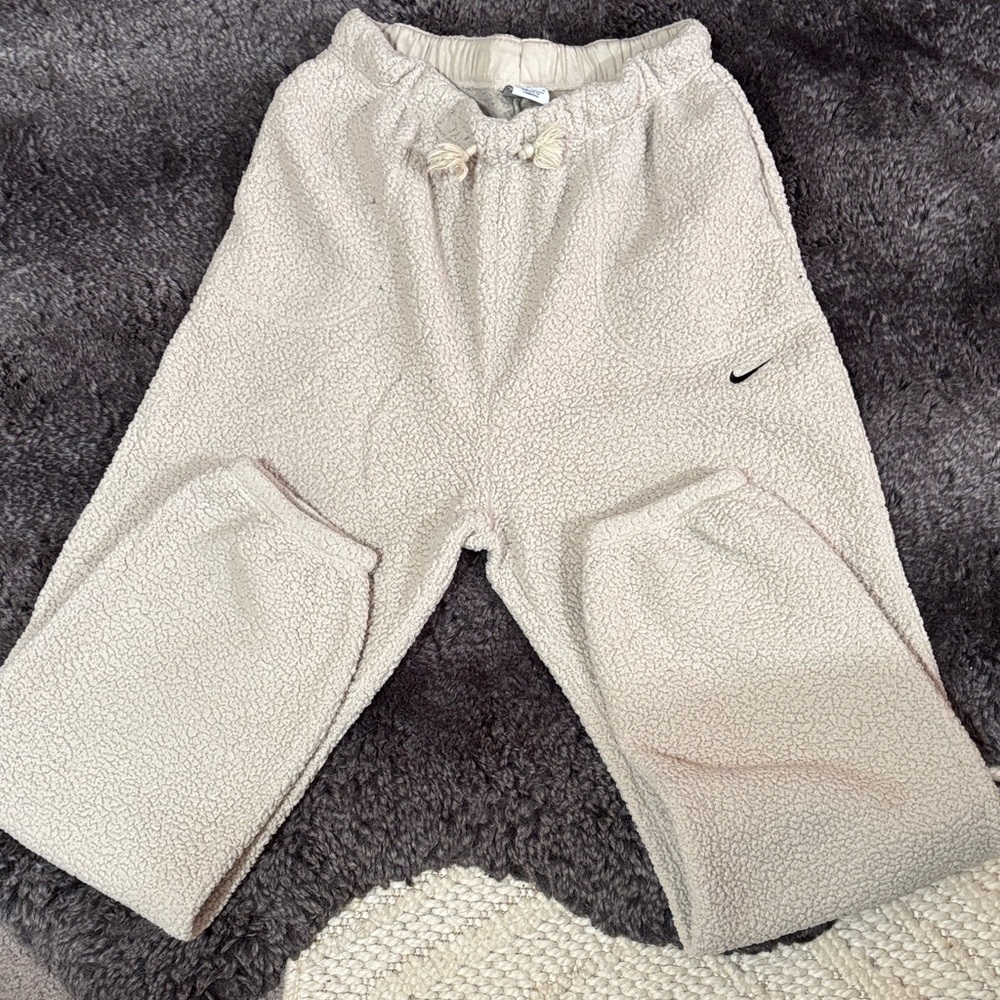 Nike Beige Fleece Joggers